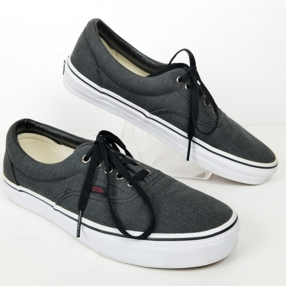 Vans EUC Sneakers TB4R Gray Herringbone Sz 10